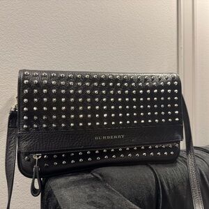 Burberry Black Studded Leather Bag